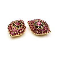 Brass Spacer Beads, plated, micro pave cubic zirconia, more colors for choice, 10mm, Sold By PC