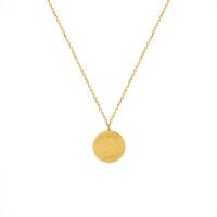 Титановые стали ожерелье, титан, плакирован золотом, ювелирные изделия моды & Женский, золотой, 20mm, длина:55 см, продается PC