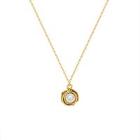 Titanstahl Halskette, goldfarben plattiert, Modeschmuck & für Frau, Goldfarbe, 450mm, verkauft von PC