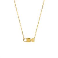 Titanstahl Halskette, goldfarben plattiert, Modeschmuck & für Frau, Goldfarbe, 480mm, verkauft von PC
