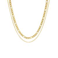 Titanstahl Halskette, plattiert, Doppelschicht & für Frau, keine, 450mm, verkauft von PC