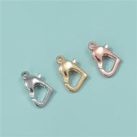 925 Sterling Silver Lobster Claw Clasp, Heart, plated, DIY, more colors for choice, 12.80x8mm, Hole:Approx 1.2mm, Sold By PC