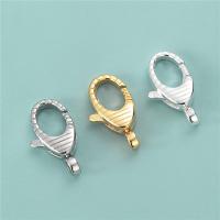 925 Sterling Silver Lobster Claw Clasp, plated, DIY, more colors for choice, 6.9x15mm, 1.9mm, Hole:Approx 2.2mm, Sold By PC