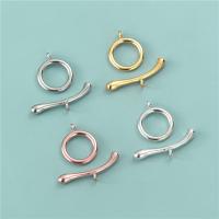 925 Sterling Silver Toggle Clasp plated DIY 12mm 22.5mm Approx 1.6mm Sold By Set