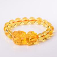 Gelbquarz Perlen Armband, Fabelhaft wildes Tier, unisex & verschiedene Größen vorhanden, gelb, Länge:ca. 6 ZollInch, verkauft von PC