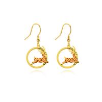 Christmas Earrings 304 Stainless Steel Vacuum Ion Plating Christmas Design & for woman & hollow Sold By Pair