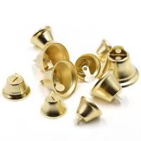 Iron Bell Charm gold color plated DIY nickel lead & cadmium free Sold By PC