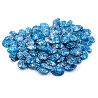 Grânulos de jóias de acrílico, acrilico, estufagem de verniz, DIY, azul, 18x23mm, vendido por PC