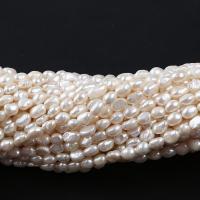 Perles nacres baroques de culture d'eau douce , perle d'eau douce cultivée, DIY, blanc, 6-7mm, Vendu par Environ 14-15 pouce brin