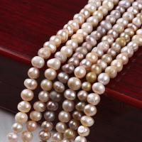 Perlas Patata Freshwater, Perlas cultivadas de agua dulce, Bricolaje, color mixto, 7-8mm, Vendido para aproximado 14-15 Inch Sarta