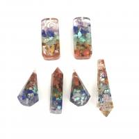 Gemstone Pendants Jewelry, with Resin, Unisex & different styles for choice, more colors for choice, Sold By PC