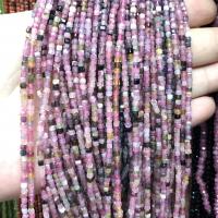 Mixed Gemstone Beads, Natural Stone, Square, DIY & different materials for choice, more colors for choice, 2mm, Sold Per Approx 38 cm Strand
