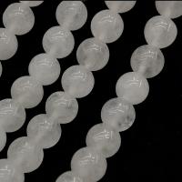Perles en jade, blanc de jade, Rond, DIY & normes différentes pour le choix, blanc, Vendu par Environ 38 cm brin
