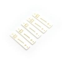 Shell-connector, Freshwater Shell, Rechthoek, Gesneden, DIY & 1/1 lus & hol, wit, 7x30mm, Verkocht door PC