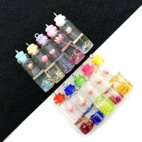 Glass Vial Pendant with Dried Flower & Resin Column epoxy gel Unisex Sold By PC