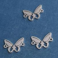 Titanium Stål Connector, Butterfly, forgyldt, du kan DIY & forskellige stilarter for valg & med rhinestone, flere farver til valg, 17x10x12mm, 10pc'er/Bag, Solgt af Bag