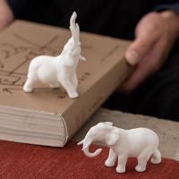 Fashion Decoration, White Porcelain, Elephant, handmade, for home and office & Translucent & different styles for choice, Sold By PC