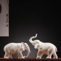 Fashion Decoration White Porcelain Elephant handmade for home and office Sold By PC