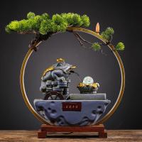 Backflow Incense Burner, Porcelain, half handmade, for home and office & durable & with LED light, 400x145x425mm, Sold By PC