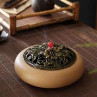 Porcelain Incense Burner, half handmade, for home and office & durable, more colors for choice, 155x85mm, Sold By PC