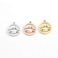 Stainless Steel Pendants, 304 Stainless Steel, polished, DIY, more colors for choice, 17x15x1.40mm, Hole:Approx 1.4mm, Sold By PC