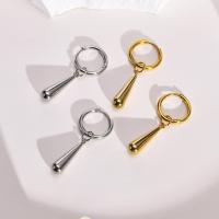 Huggie Hoop Drop Earring, 304 Stainless Steel, fashion jewelry & for woman, more colors for choice, 6*20mm,16mm, Sold By Pair
