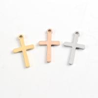 Stainless Steel Cross Pendants 304 Stainless Steel polished DIY Approx 1.5mm Sold By PC