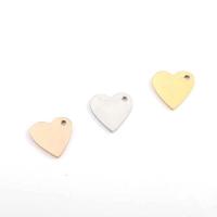 Stainless Steel Heart Pendants 304 Stainless Steel polished DIY Approx 2mm Sold By PC