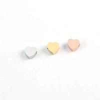 Stainless Steel Beads, 304 Stainless Steel, Heart, polished, DIY, more colors for choice, 5.80x6x2.80mm, Sold By PC