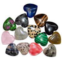 Gemstone Decoration, Heart, different materials for choice, 20mm, Sold By PC