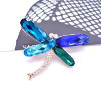Rhinestone Brooch Zinc Alloy Dragonfly plated fashion jewelry & for woman & with rhinestone nickel lead & cadmium free Sold By PC