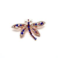 Rhinestone Brooch Zinc Alloy with Crystal & Plastic Pearl Dragonfly fashion jewelry & for woman & with rhinestone nickel lead & cadmium free Sold By PC