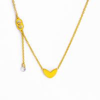 Titanstahl Halskette, mit Verlängerungskettchen von 5cm, Herz, Modeschmuck & einstellbar & Micro pave Zirkonia & für Frau, goldfarben, Länge:40 cm, verkauft von PC