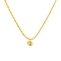 Collier d'acier titane, avec 5cm chaînes de rallonge, Rond, bijoux de mode & réglable & pour femme, doré, Longueur:40 cm, Vendu par PC