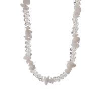 Ожерелье из кристаллов, Природный гравий, с Кристаллы, с 6cm наполнитель цепи, Нерегулярные, Лоскутное & ювелирные изделия моды & регулируемый & Женский, разноцветный, длина 35.3 см, продается PC