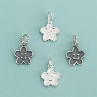 925 Sterling Silver Pendant Flower DIY Approx 4mm Sold By PC