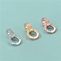925 Sterling Silver Enhancer Bail plated DIY & with rhinestone Approx 3.7mm Inner Approx 4.8mm Sold By PC