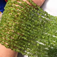 Gemstone Jewelry Beads Peridot Stone irregular polished DIY green 4mm Length Approx 15.74 Inch Sold By PC