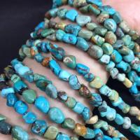 Perles turquoises, turquoise, pepite, poli, DIY, bleu turquoise, 6-8mm, Vendu par Environ 15 pouce brin