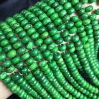 Perles bijoux en pierres gemmes, Kosmochlor-Jade, rondelle, poli, DIY, vert, 5x8mm, Vendu par Environ 15 pouce brin