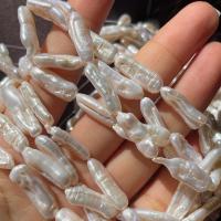 Cultured Baroque Freshwater Pearl Beads, DIY, white, 6x20mm, Approx 20PCs/Strand, Sold Per Approx 36-38 cm Strand