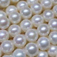 Perlas Redondas Freshwater, Perlas cultivadas de agua dulce, Esférico, para mujer, Blanco, 10-11mm, longitud:aproximado 15.6 Inch, Vendido por UD