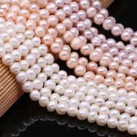 Perles de nacre rondes de culture d'eau douce, perle d'eau douce cultivée, DIY, plus de couleurs à choisir, 5-6mm, Vendu par Environ 14-15 pouce brin