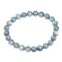 Kyanite Bracelet, Round, for woman, blue, 8mm, Length:16 cm, Sold By PC
