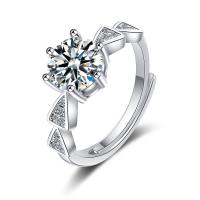 Anillo de dedo de latón, metal, Ajustable & Joyería & para mujer & con diamantes de imitación, más colores para la opción, 16x10mm, Vendido por UD