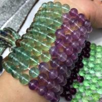 Natural Fluorite Beads, Colorful Fluorite, Round, polished, DIY & different size for choice, mixed colors, Length:38 cm, Sold By PC