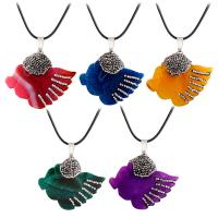 Agate Jewelry Pendants, with Rhinestone Clay Pave, Unisex, more colors for choice, 40x52mm, Sold By PC