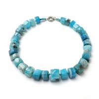 Agate Necklace, Unisex, more colors for choice, 20x50mm, Length:Approx 50 cm, Sold By PC