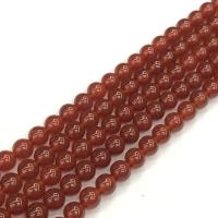 Natural Red Agate Beads Round & DIY red Sold Per Approx 38 cm Strand