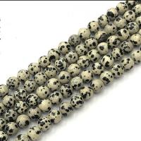 Natural Dalmatian Beads Round DIY Sold Per Approx 38 cm Strand